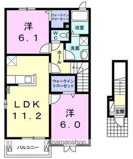 GRACE OHUSAKI Ⅱ【2階】の間取り